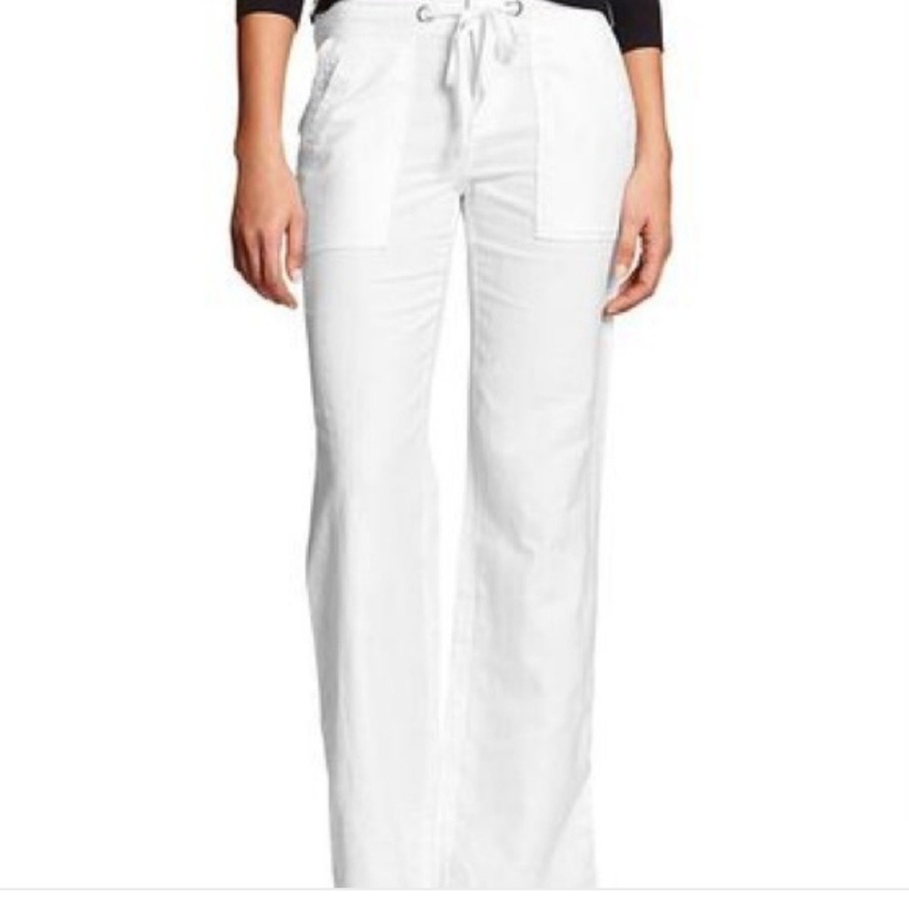 Banana republic white linen pants